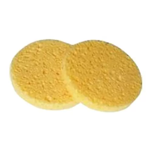 Het Cosmeticahuis Gezicht Sponsjes Geel - 2 Stuks< Reinigingssponsjes